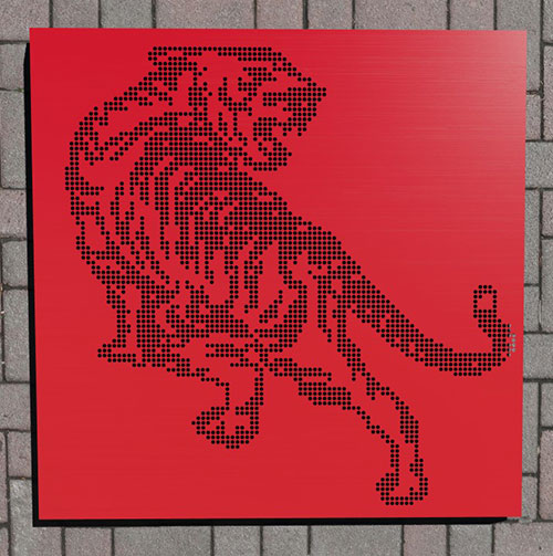 老虎图案排孔